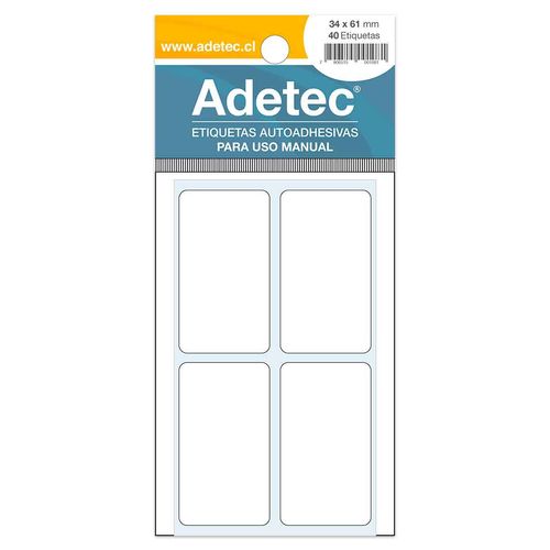 etiqueta rectangular manual 34x61 mm
