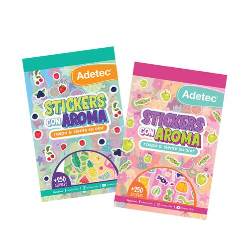 block de stickers con aroma