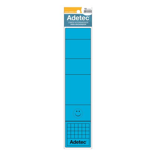 lomos ancho para archivador celeste
