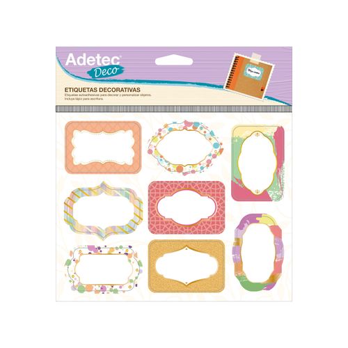 etiqueta decorativa con diseño variados
