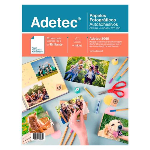 papel fotografico autoadhesivo brillante 180 gr 20 hojas