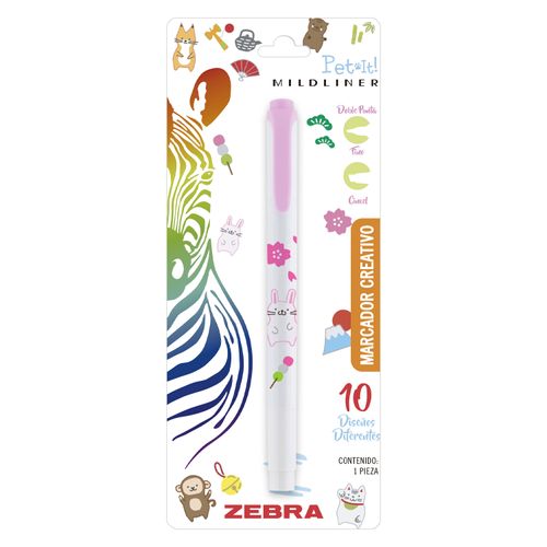 MARCADOR ARTE MILDLINER PET IT TINTA PERMANENTE COLOR ROSADO DOBLE PUNTA