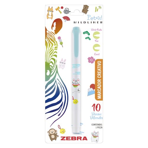 MARCADOR ARTE MILDLINER PET IT TINTA PERMANENTE COLOR AZUL DOBLE PUNTA