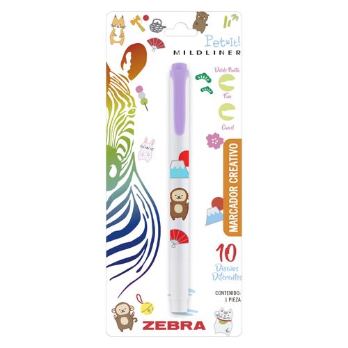 MARCADOR ARTE MILDLINER PET IT TINTA PERMANENTE COLOR MORADO DOBLE PUNTA