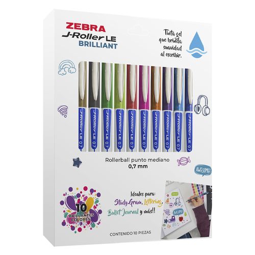ROLLERBALL J-ROLLER LE TINTA GEL BRILLANTE 0,7 MM BLISTER
