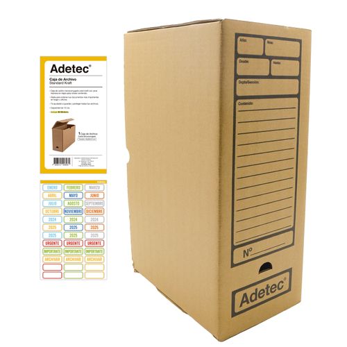 caja de archivo estandar kraft