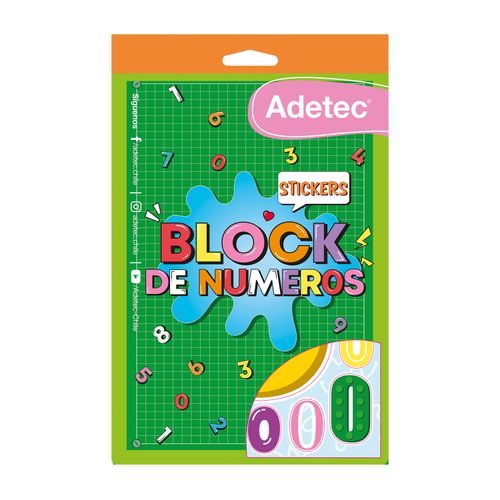 BLOCK DE STICKERS NÚMEROS