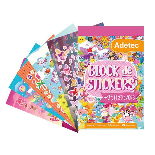 BLOCK DE STICKERS NIÑA