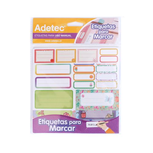 set de etiquetas marca nombre