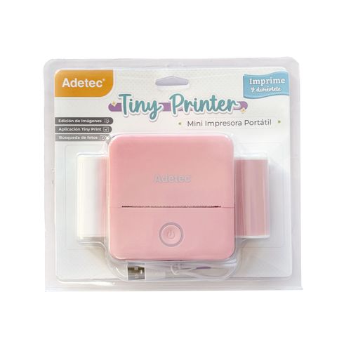 MINI IMPRESORA TÉRMICA TINY PRINTER + ROLLO DE ETIQUETAS