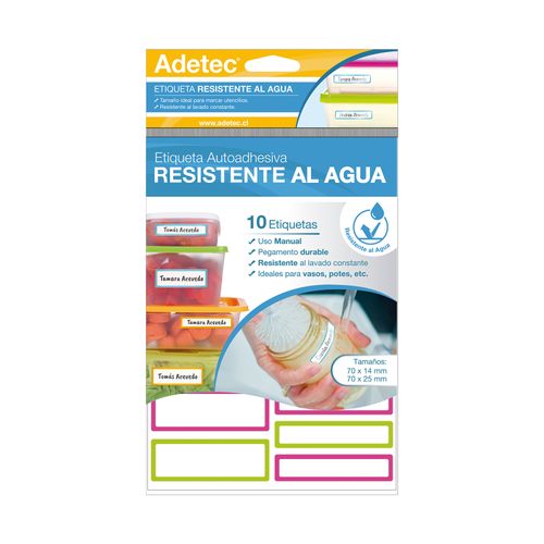etiqueta plastica resistente al agua