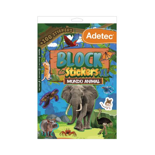 BLOCK DE STICKERS XL MODELO ANIMALES