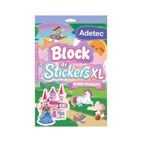BLOCK DE STICKERS XL MODELO PRINCESAS
