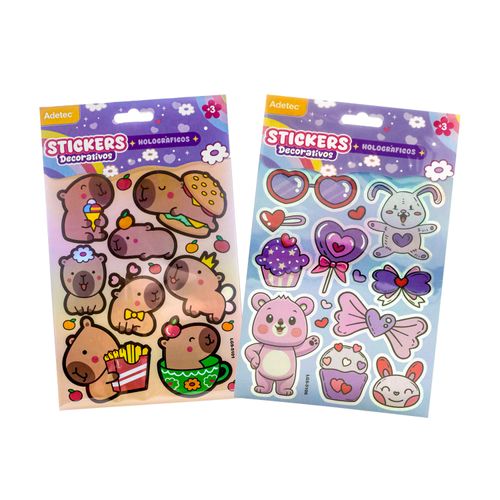 STICKER DECORATIVOS HOLOGRAFICOS - NIÑOS