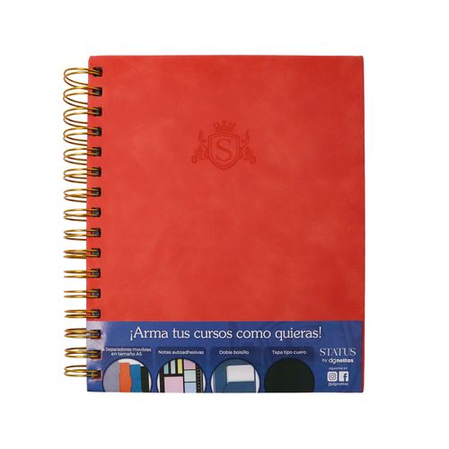 CUADERNO STATUS 1/2 OFICIO ROJO - DGNOTTAS
